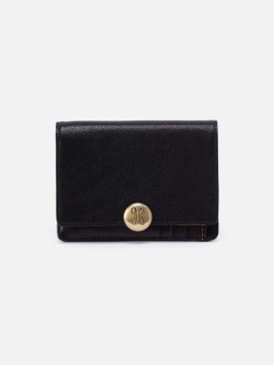 Hutton Small Wallet in Micrograin Leather - Black