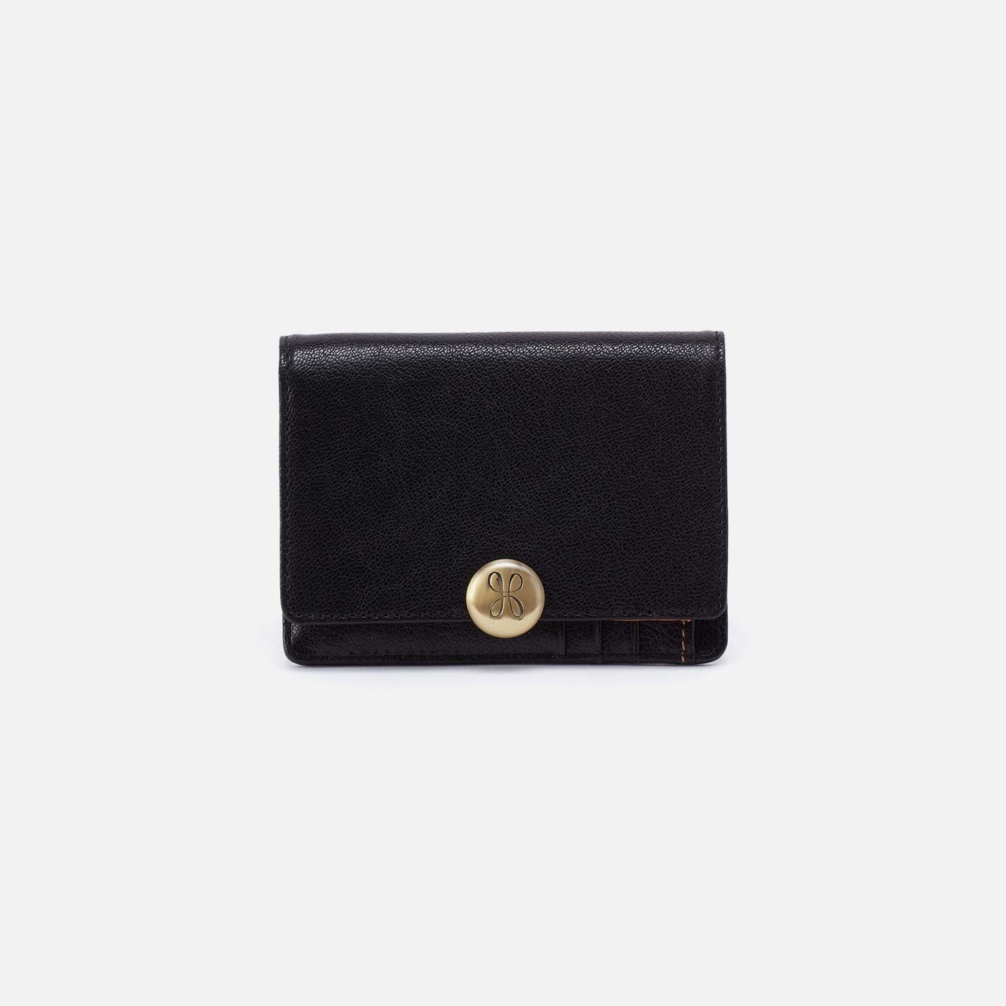Hutton Small Wallet in Micrograin Leather - Black