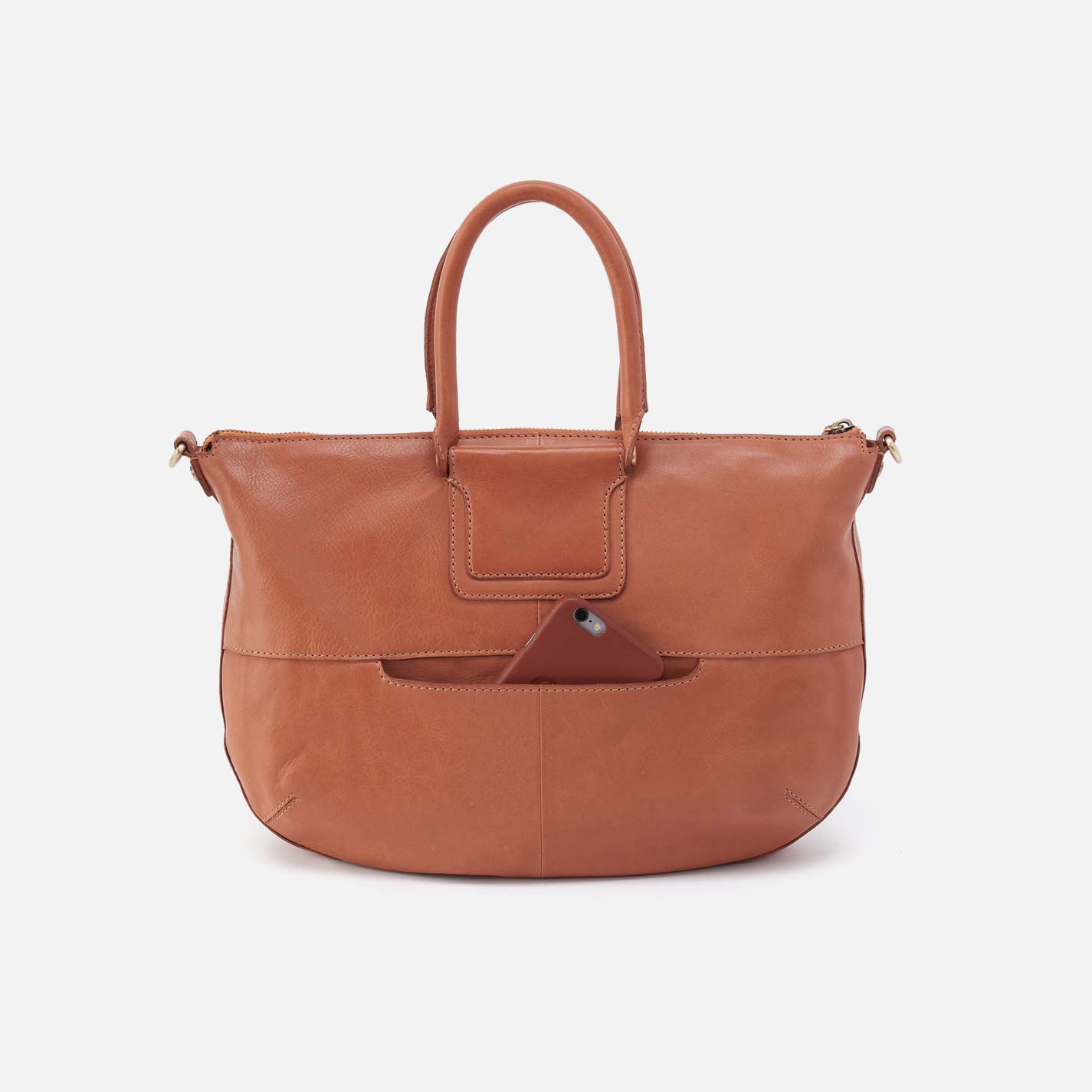 Sheila Large Crossbody in Washed Leather - Harvest Wheat - Image 4