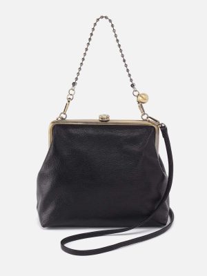 Amelia Crossbody in Micrograin Leather - Black