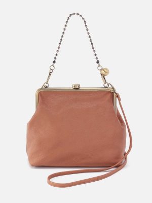 Amelia Crossbody in Micrograin Leather - Glazed Donut