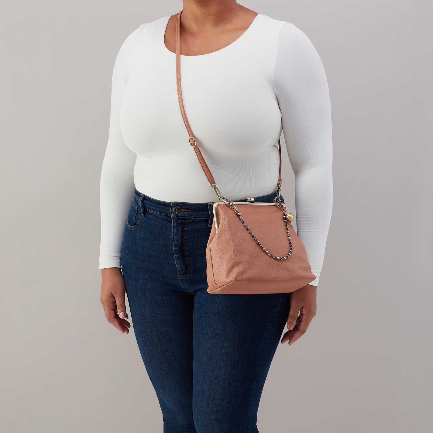 Amelia Crossbody in Micrograin Leather - Glazed Donut - Image 3