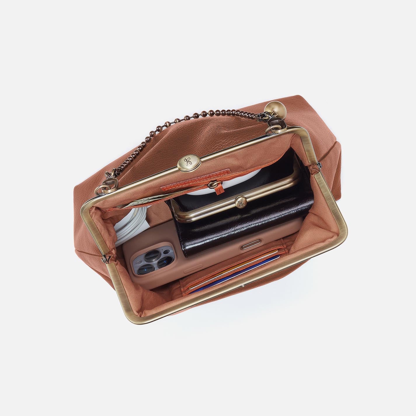 Amelia Crossbody in Micrograin Leather - Glazed Donut - Image 4